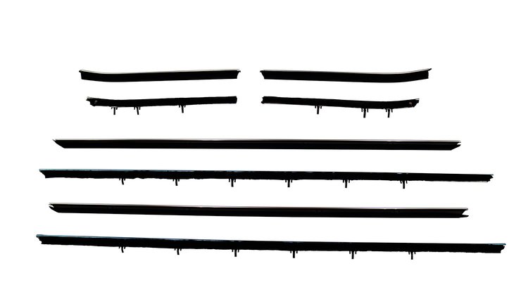 Window Guide Felt Kit for 1968-1969 Chevy Camaro, Pontiac Firebird Convertible w/Deluxe Int. [8-Piece Original Style Material]