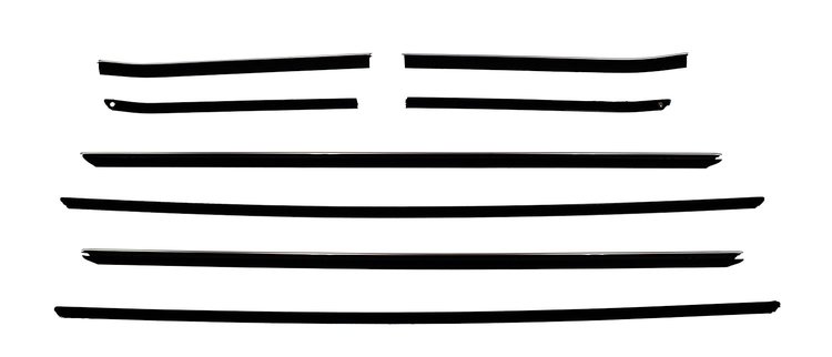 Window Guide Felt Kit for 1968 Chevy Camaro Coupe w/Special Ext. Door/Qtr Moldings, Deluxe Int. [8-PC Original Style Material]