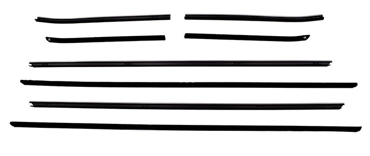 Window Guide Felt Kit for 1968 Chevy Camaro Coupe w/Special Ext. Door/Qtr Moldings, Standard Int. [8-PC Orig. Style Material]