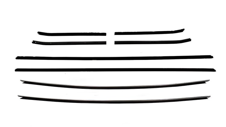 Window Guide Felt Kit for 1968 Chevy Camaro Convertible w/Special Ext. Door/Qtr Mldgs, STD Interior [8-PC Orig. Style Material]