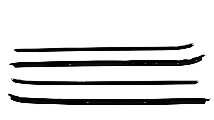Window Guide Felt Kit for 1970-1981 Chevy Camaro, Pontiac Firebird w/Special Ext. Door Moldings [4-PC Original Style Material]