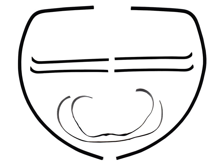 Window Guide Felt Kit for 1955-1959 (2nd Series) Chevrolet & GMC Trucks, Original Style Material [8-Piece]