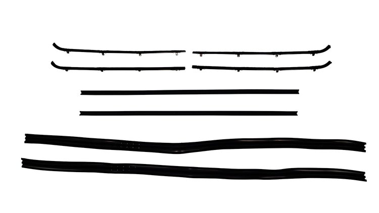 Window Guide Felt Kit for 1964-1966 Chevrolet & GMC Trucks w/o SS Bead, Original Style Material [8-Piece]