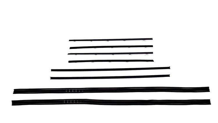 Window Guide Felt Kit for 1967-1972 Chevy & GMC Trucks, Blazer, Panel, Suburban w/o SS Bead, Original Style Material [8-Piece]