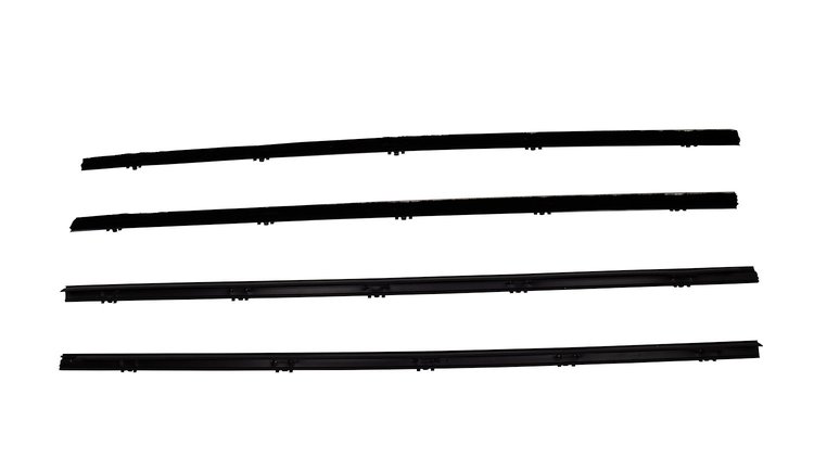 Window Guide Felt Kit for 1967-1972 Chevy & GMC Trucks, Blazer, Panel, Suburban w/Vent Window & w/SS Bead, Orig. Style [4-Piece]