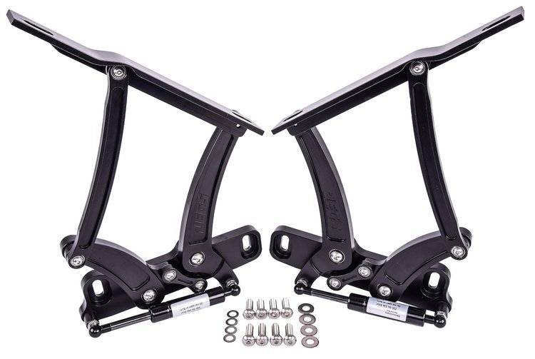 Billet Aluminum Hood Hinges for 1963-1965 Chevrolet II Nova [Steel Hood]
