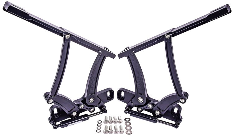 Billet Aluminum Hood Hinges for 1965-1967 Chevrolet Chevelle, El Camino, Malibu [Steel Hood]