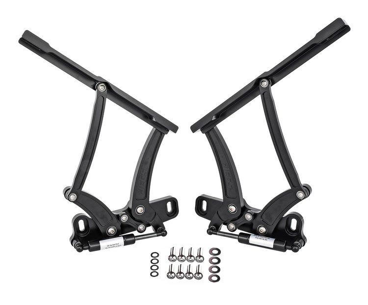Billet Aluminum Hood Hinges for 1965-1967 Chevrolet Chevelle, El Camino, Malibu [Lightweight Hood]