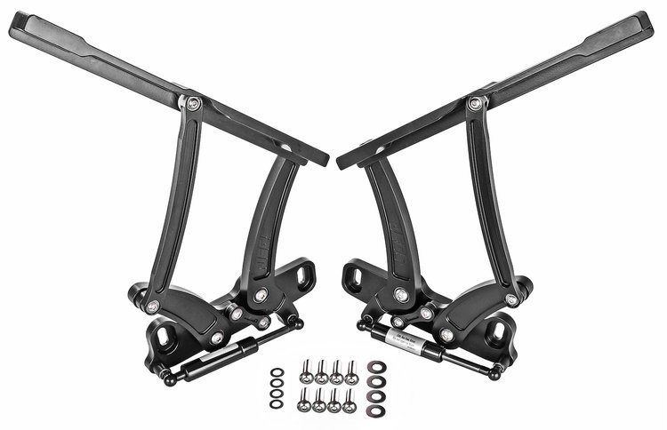Billet Aluminum Hood Hinges for 1966-1967 Chevrolet II Nova [Steel Hood]