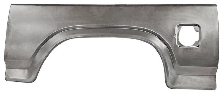 Truck Bedside Wheel Arch Patch Panel Fits Select 1980-1986 Ford F-Series Trucks, Bronco w/single fuel fill hole [Left/Driver Sid