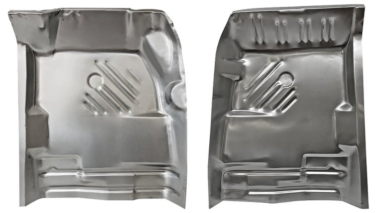 Front Floor Pan Set Fits Select 1966-1970 Mopar B-Body Models, 1/4 Sections [Left/Driver & Right/Passenger Sides]