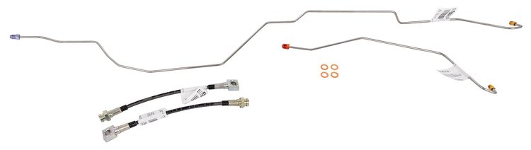 Rear Axle Brake Lines 1997-2003 FORD F-150 & 04 Heritage w/ Rear Disc Brakes [Stainless]