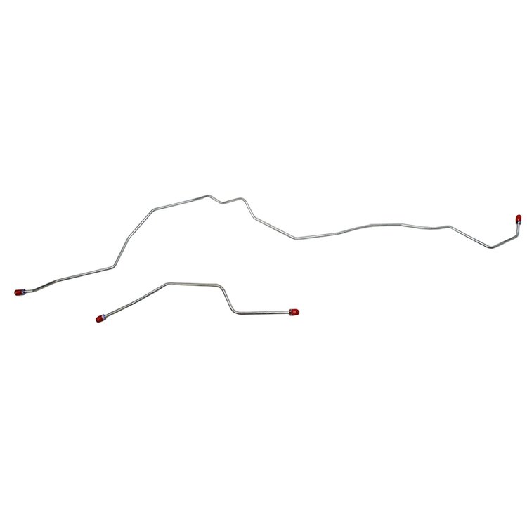 Rear Axle Brake Lines 1980-1981' Ford F-150 2wd w/ 9in. Rear Axle, 2pc [Stainless]
