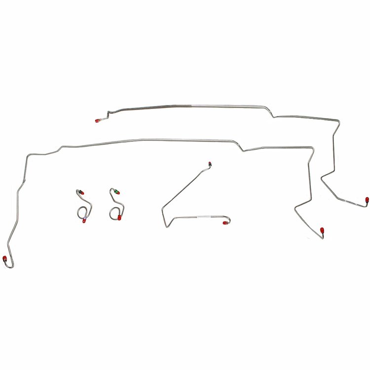 Brake Line Kit 1987-1993 Ford Mustang, Front, Non Cobra [Stainless]