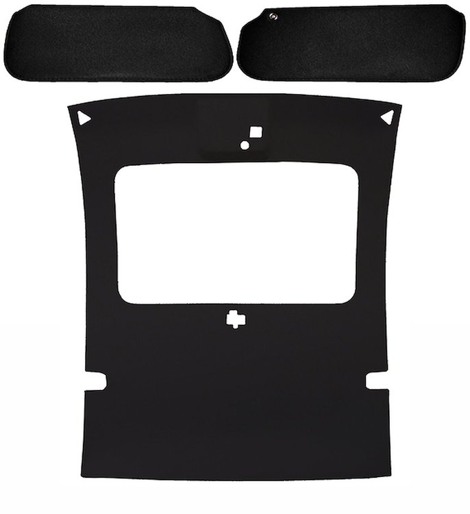ABS Headliner & Visor Kit for Select 1978-1988 Buick Regal, GN, Chevy Monte Carlo w/Factory Sunroof [Black]