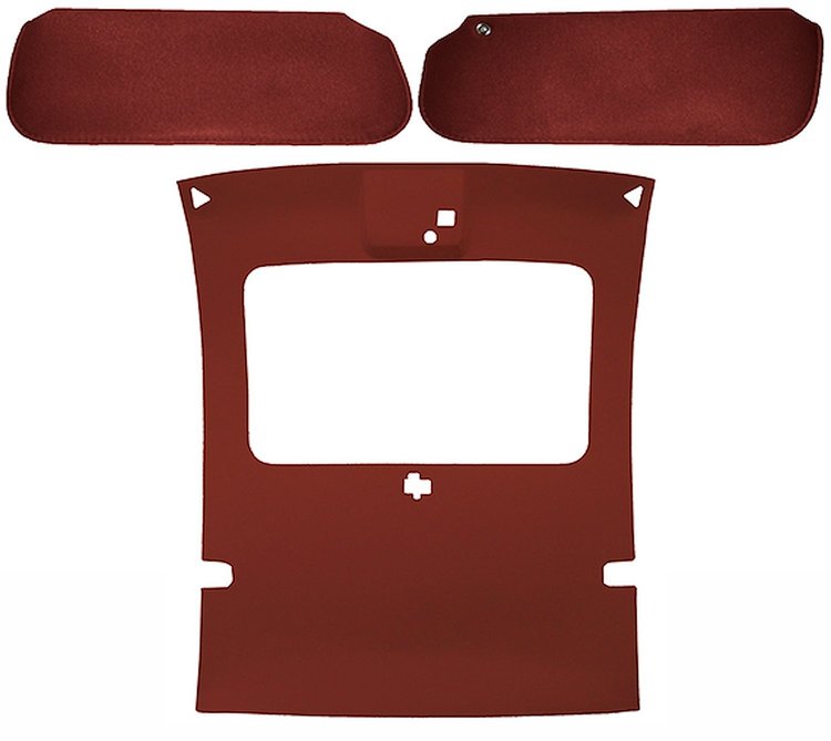 ABS Headliner & Visor Kit for Select 1978-1988 Buick Regal, GN, Chevy Monte Carlo w/Factory Sunroof [Carmine]