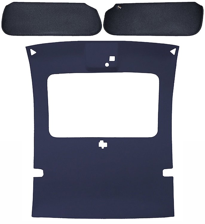 ABS Headliner & Visor Kit for Select 1978-1988 Buick Regal, GN, Chevy Monte Carlo w/Factory Sunroof [Very Dark Blue]