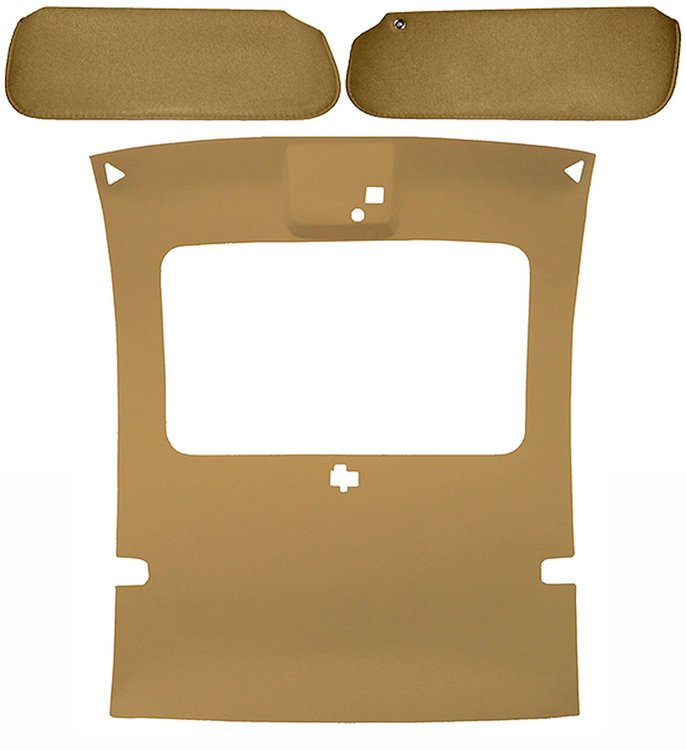 ABS Headliner & Visor Kit for Select 1978-1988 Buick Regal, GN, Chevy Monte Carlo w/Factory Sunroof [Saddle]