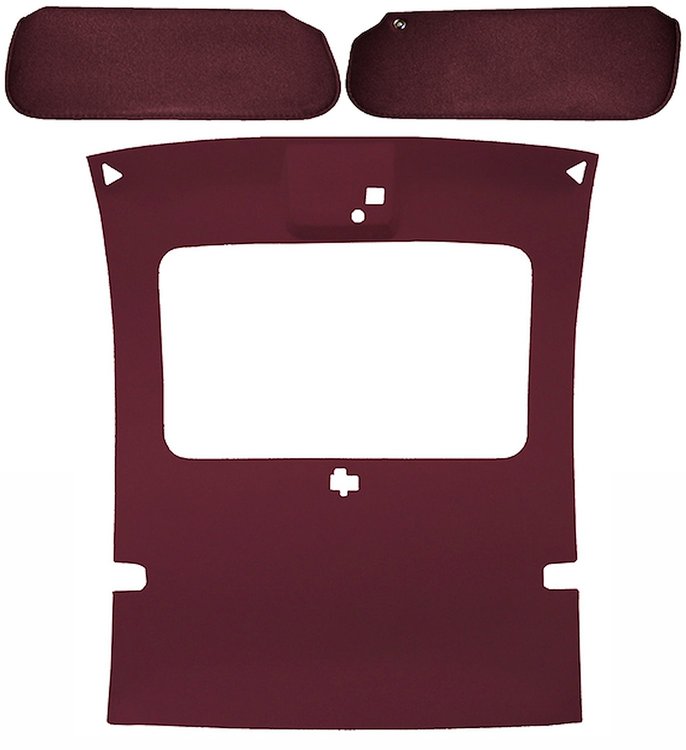 ABS Headliner & Visor Kit for Select 1978-1988 Buick Regal, GN, Chevy Monte Carlo w/Factory Sunroof [Garnet]