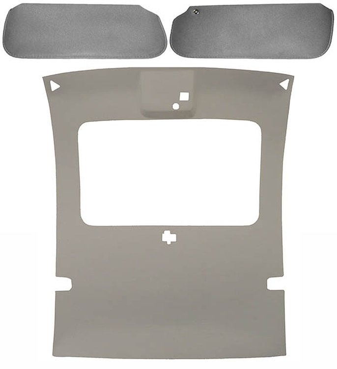 ABS Headliner & Visor Kit for Select 1978-1988 Buick Regal, GN, Chevy Monte Carlo w/Factory Sunroof [Ox Gray]