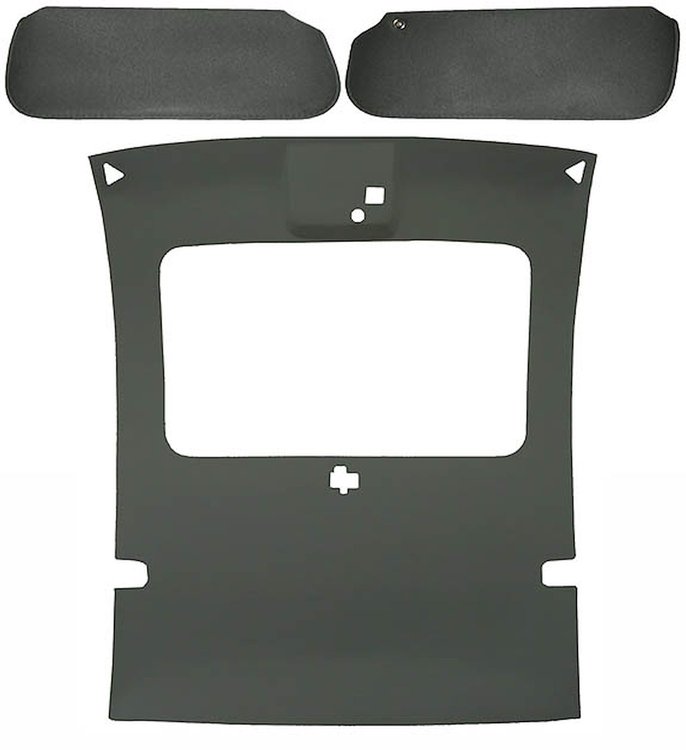 ABS Headliner & Visor Kit for Select 1978-1988 Buick Regal, GN, Chevy Monte Carlo w/Factory Sunroof [Medium Dark Gray]