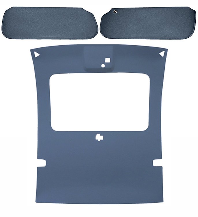 ABS Headliner & Visor Kit for Select 1978-1988 Buick Regal, GN, Chevy Monte Carlo w/Factory Sunroof [Adriatic Blue]