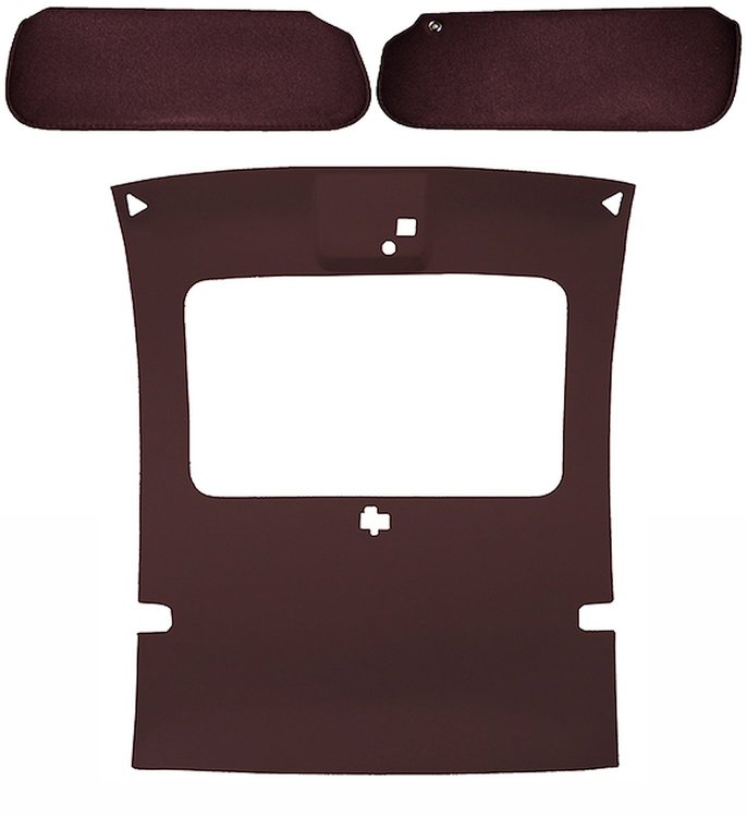 ABS Headliner & Visor Kit for Select 1978-1988 Buick Regal, GN, Chevy Monte Carlo w/Factory Sunroof [Claret]