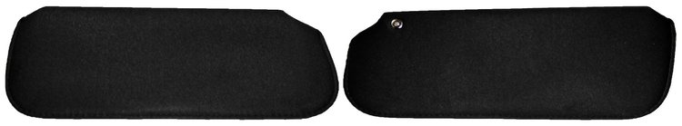 Sun Visors Fits Select 1978-1988 Buick, Chevrolet, Pontiac, Oldsmobile G-Body Models [Foam Backed Cloth, Black]