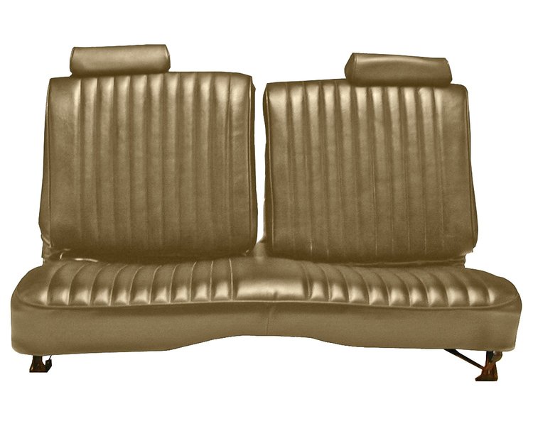 Front Split/Back Seat Upholstery for 1978-1980 Chevy El Camino/Malibu, GMC Caballero w/o Armrest [Vertical Pleats, Tan Vinyl]