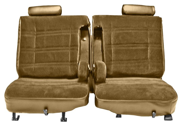 Front 50/50 Split Bench Seat Upholstery for 1978-1980 Chevy El Camino/Malibu, GMC Caballero w/Dual Arm Rest [Tan Vinyl]