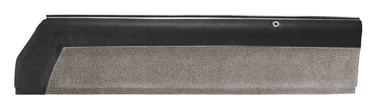 Upper Door Panel Set for 1978-1987 Chevy El Camino, 1978-1983 Chevy Malibu [Black Madrid Grain Vinyl/Silver Regal Velour]