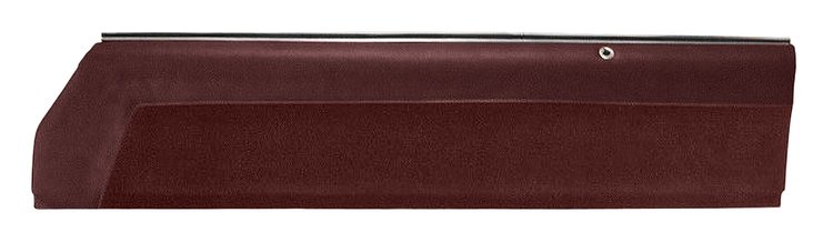 Upper Door Panel Set for 1978-1987 Chevy El Camino, 1978-1983 Chevy Malibu [Maroon Madrid Grain Vinyl/Burgundy Regal Velour]