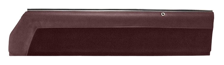 Upper Door Panel Set for 1978-1987 Chevy El Camino, 1978-1983 Chevy Malibu [Charcoal Madrid Grain Vinyl/Claret Encore Velour]