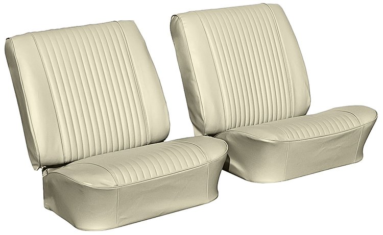 Front Bucket Seat Upholstery Kit for 1964 Chevrolet Chevelle, El Camino [Seville Grain Vinyl Fawn]