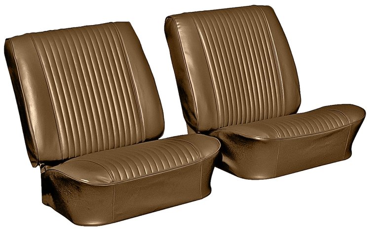 Front Bucket Seat Upholstery Kit for 1964 Chevrolet Chevelle, El Camino [Seville Grain Vinyl Saddle]