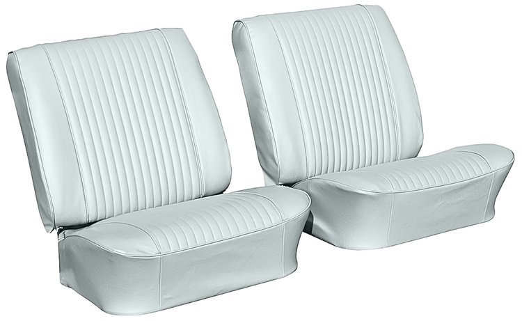 Front Bucket Seat Upholstery Kit for 1964 Chevrolet Chevelle, El Camino [Seville Grain Vinyl White]