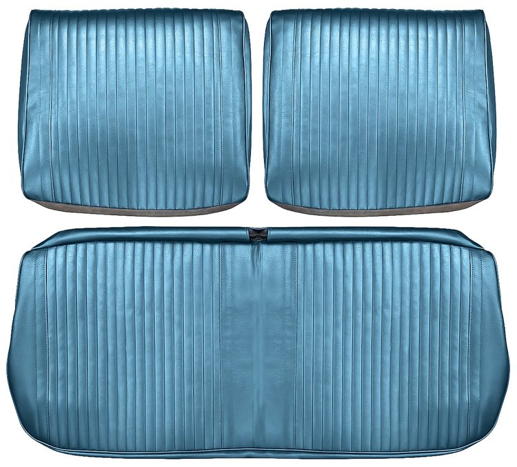 Front Split Back Bench Seat Upholstery Kit for 1964 Chevrolet Chevelle, El Camino [Seville Grain Vinyl Light Blue]