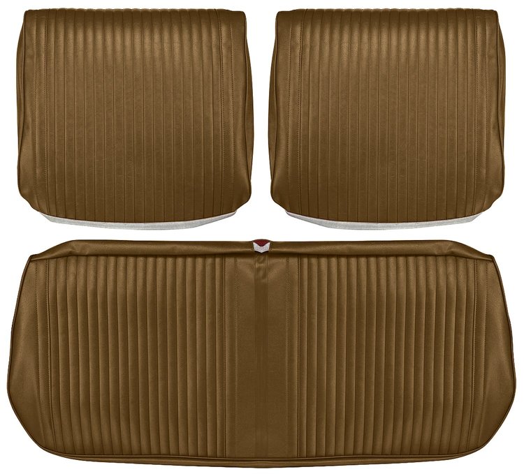 Front Split Back Bench Seat Upholstery Kit for 1964 Chevrolet Chevelle, El Camino [Seville Grain Vinyl Saddle]