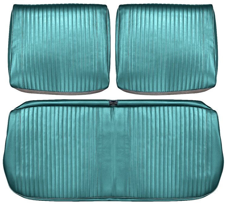Front Split Back Bench Seat Upholstery Kit for 1964 Chevrolet Chevelle, El Camino [Seville Grain Vinyl Turquoise]