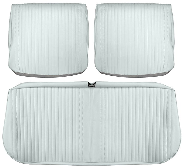 Front Split Back Bench Seat Upholstery Kit for 1964 Chevrolet Chevelle, El Camino [Seville Grain Vinyl White]