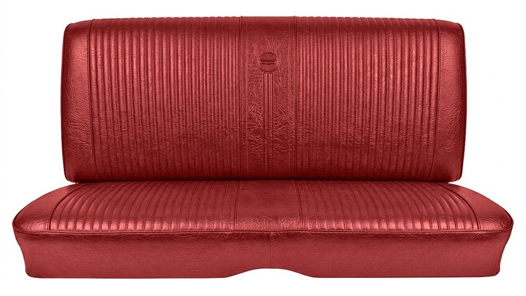 Rear Seat Upholstery Kit for 1964 Chevrolet Chevelle Coupe, Hardtop [Seville Grain Vinyl Red]