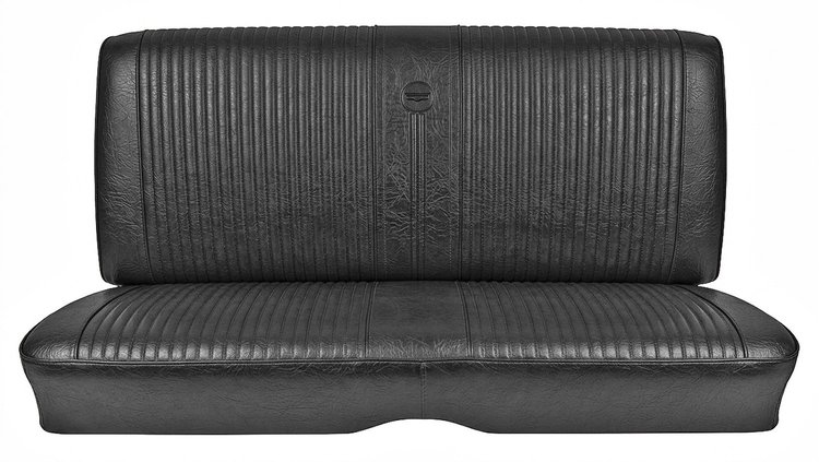 Rear Seat Upholstery Kit for 1964 Chevrolet Chevelle Convertible [Seville Grain Vinyl Black]