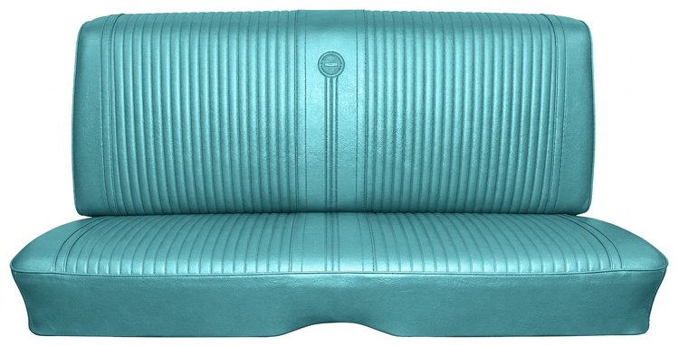Rear Seat Upholstery Kit for 1964 Chevrolet Chevelle Convertible [Seville Grain Vinyl Turquoise (Aqua)]