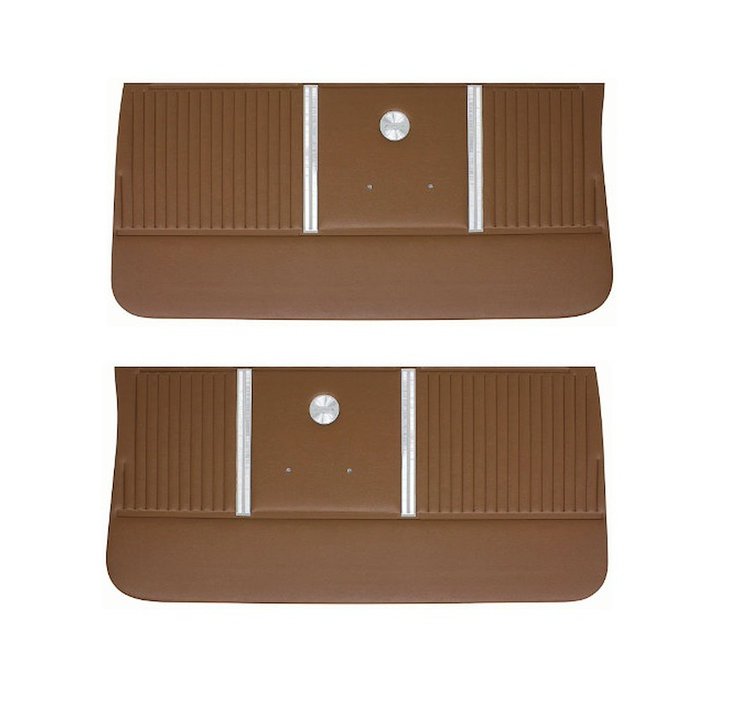 Front Standard Door Panel Set for 1964 Chevrolet Chevelle, Malibu, El Camino, Wagon, All 2-Door Models [Saddle]