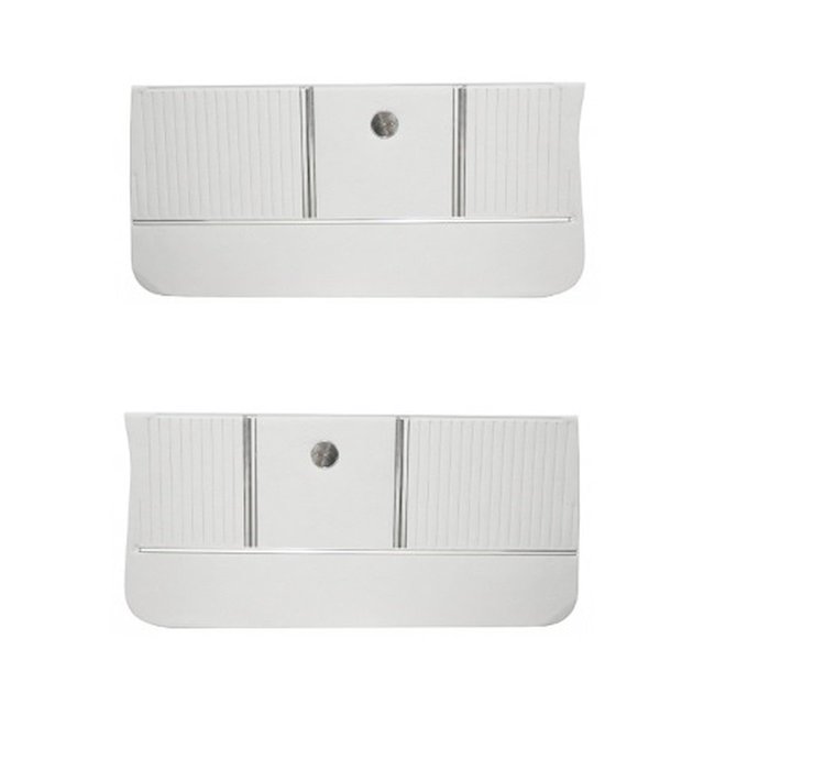 Front Deluxe Door Panel Set for 1964 Chevrolet Chevelle, Malibu, El Camino, Wagon, All 2-Door Models [White]