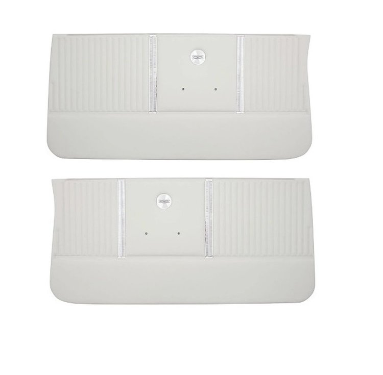 Front Standard Door Panel Set for 1964 Chevrolet Chevelle, Malibu, El Camino, Wagon, All 2-Door Models [White]