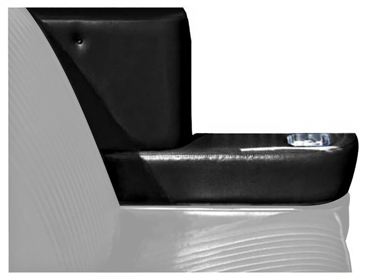 Rear Armrest Cover Set Fits Select 1964 Buick, Chevrolet, Oldsmobile, Pontiac A-Body Convertible Models [Black]