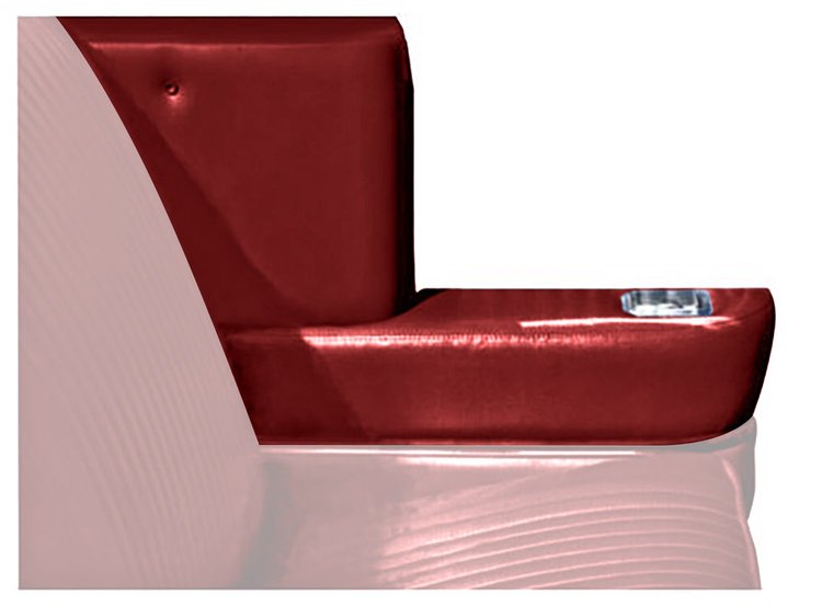 Rear Armrest Cover Set for 1964 Chevrolet Chevelle, Malibu Convertible [Red]