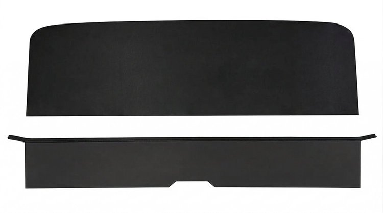 Rear Seat Upper Trim Panel Set Fits Select 1964 Buick, Chevrolet, Olds & Pontiac A-Body Convertible Models, 2-Piece [Black]