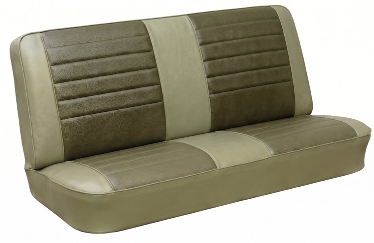 Rear Seat Upholstery Kit for 1965 Chevrolet Chevelle, Malibu, Coupe, Hardtop [Madrid Grain Vinyl 2-Tone Fawn]